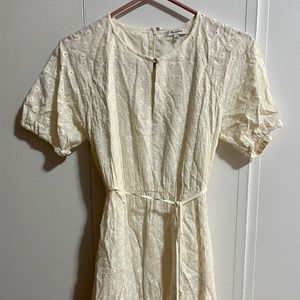 Cream Colored Embroidered Dress